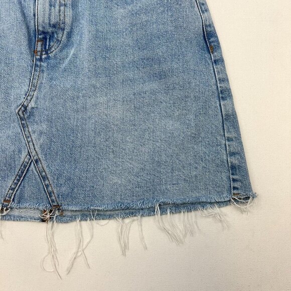 BDG Urban Outfitters Womens Blue Cotton Raw Hem Denim Mini Skirt Size Medium - Picture 5 of 10
